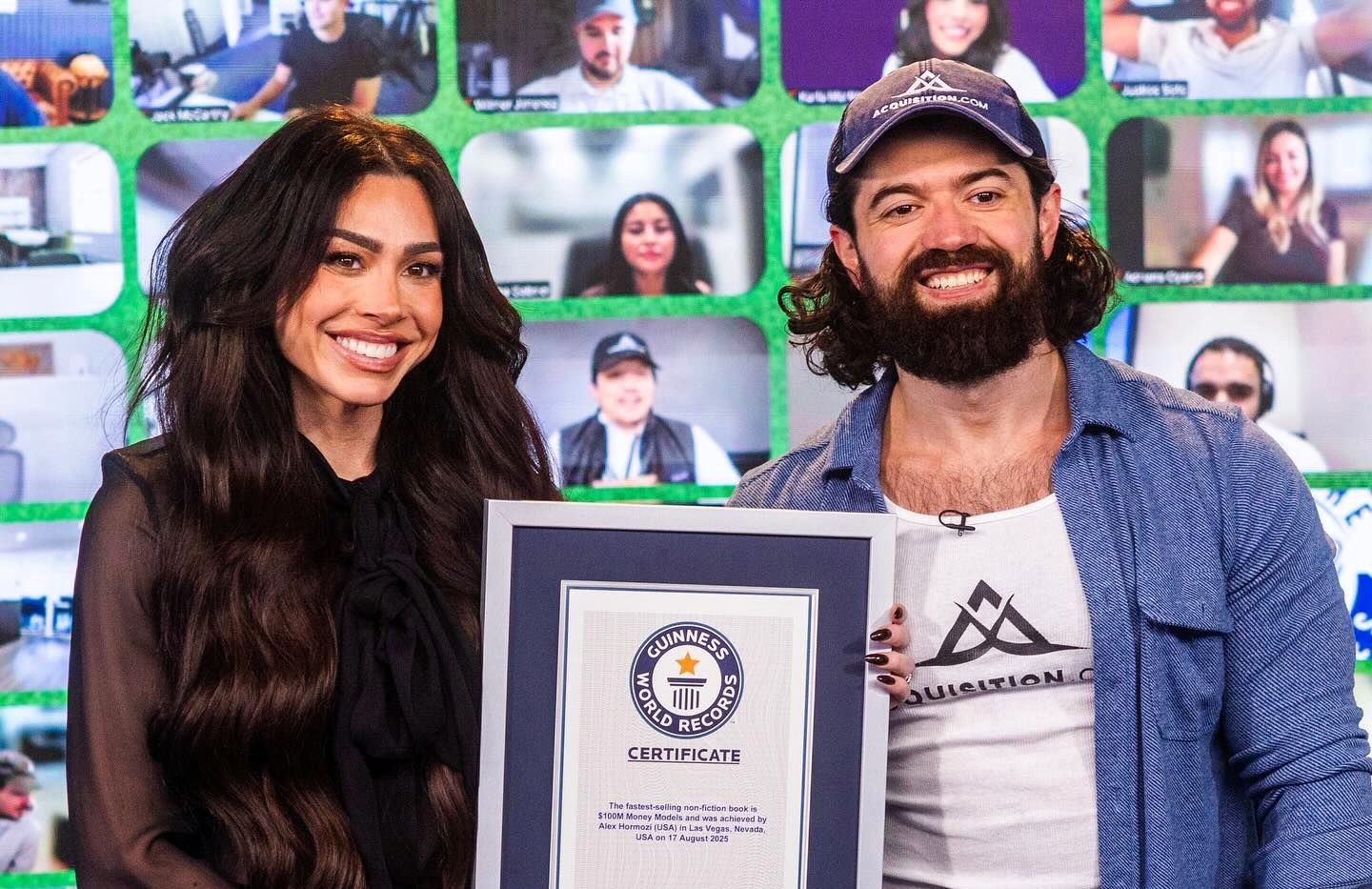 Entrepreneur Alex Hormozi breaks world record by selling 2.7m copies of \$100M Money Models in a single day after viral livestream with nods to Elon Musk and Jeff Bezos.