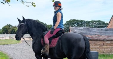 A rider fitness specialist built a thriving business after a life changing fall inspiring her to create RiderCise to help horse riders regain strength confidence and control in the saddle.