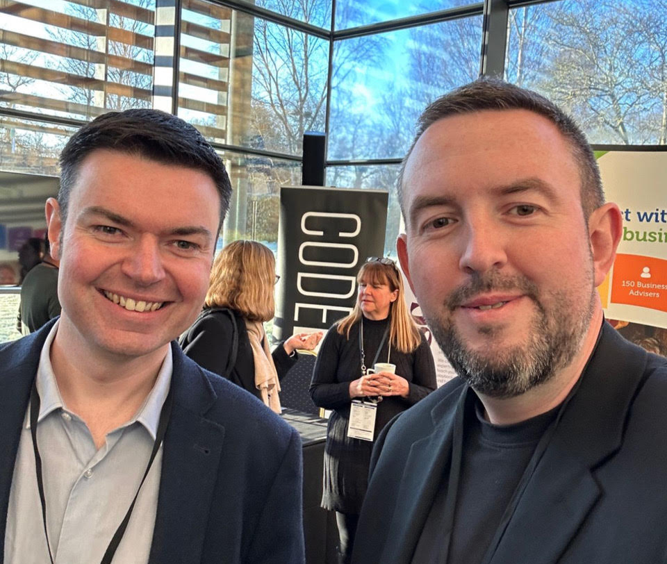 Craig Somerville and co-founder and CTO Geoff on the left