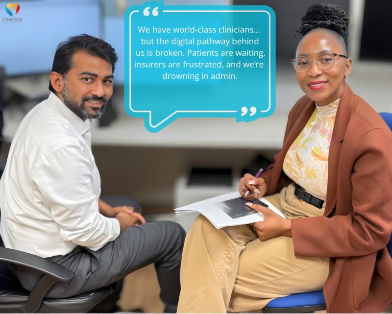 founder of CheckUp Health and Healthcare worker