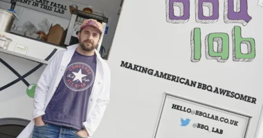 Former NASCAR driver Matt Harris now runs Britain's first ultrasound pickle business from a converted ambulance he drunkenly bought on eBay after his racing dream ended.